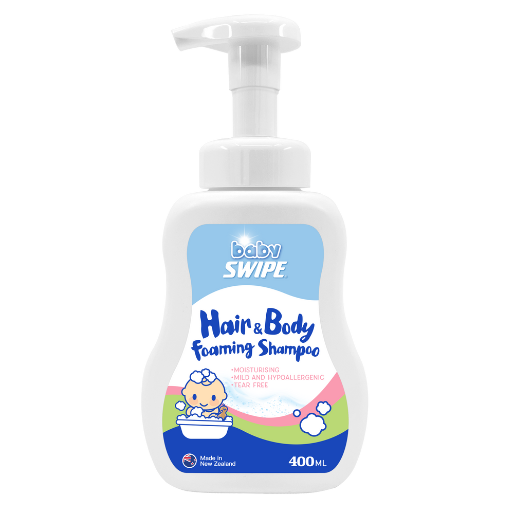 babySWIPE Hair & Body Foaming Shampoo 400ml